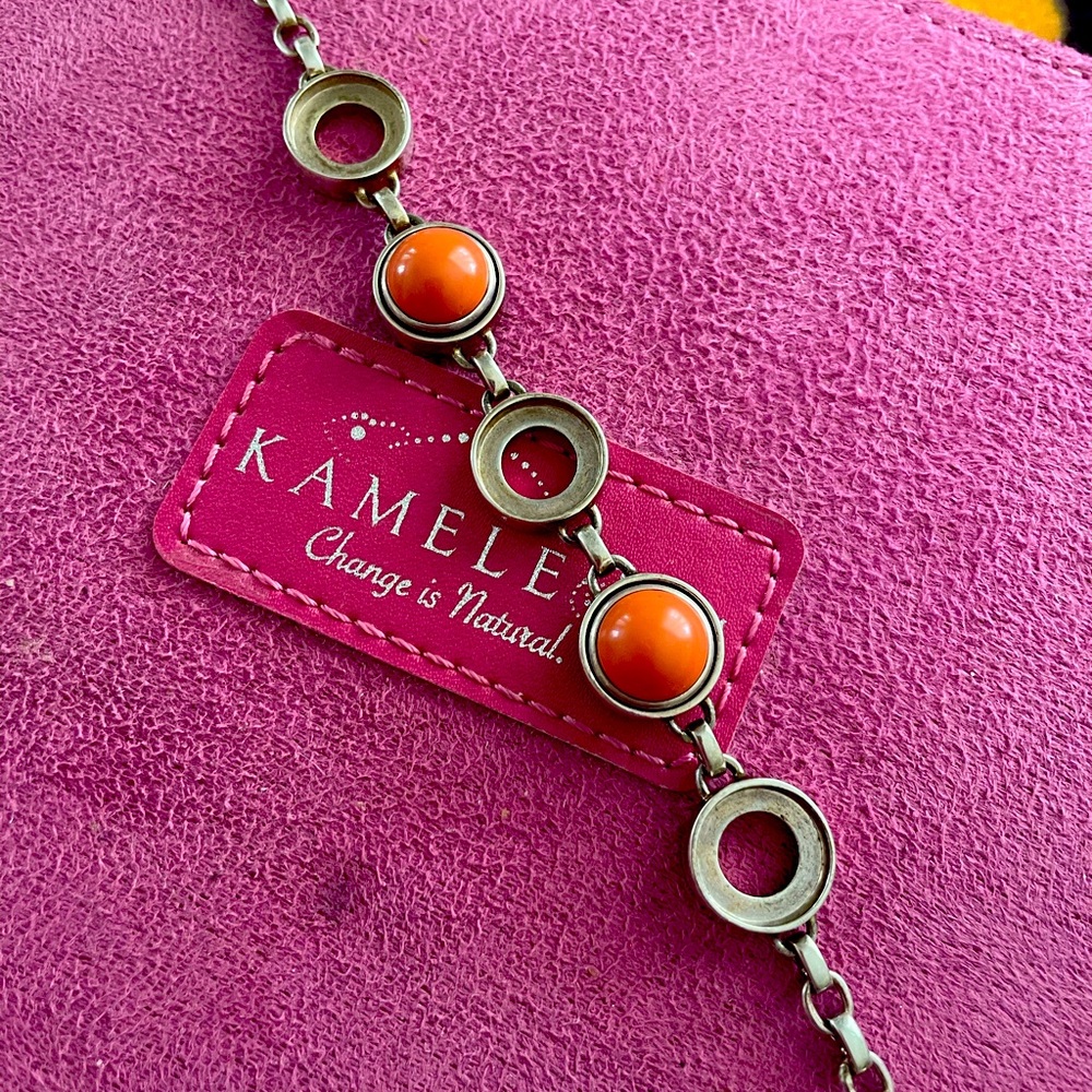 Kameleon bracelet with five spots for “pops” EUC-sterling silver